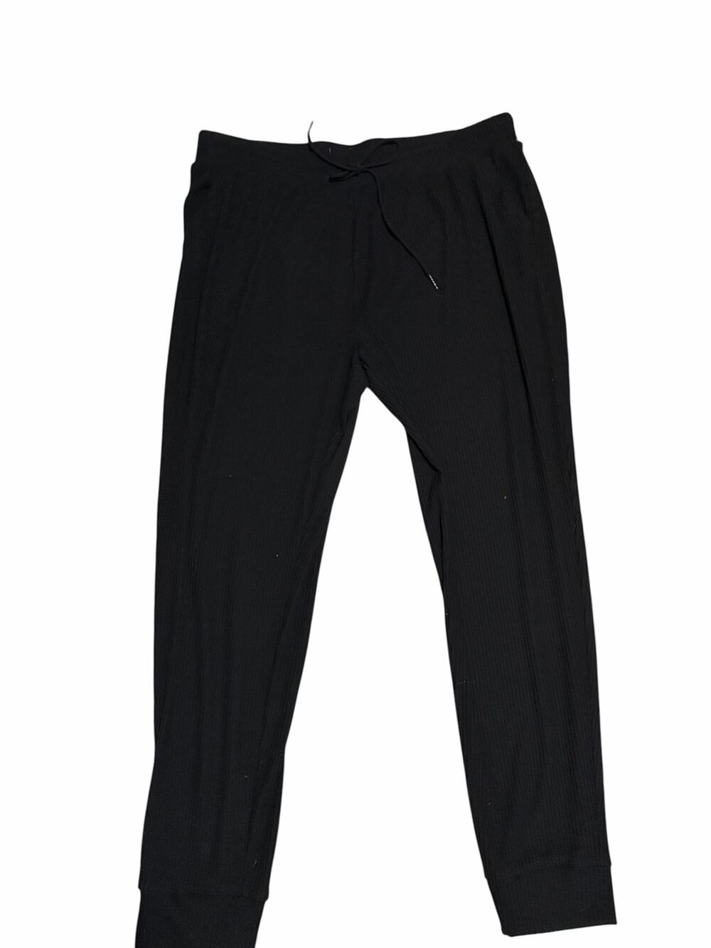 Zella XXL Black Ribbed Jogger Pants Drawstring Activewear Lounge Stretch